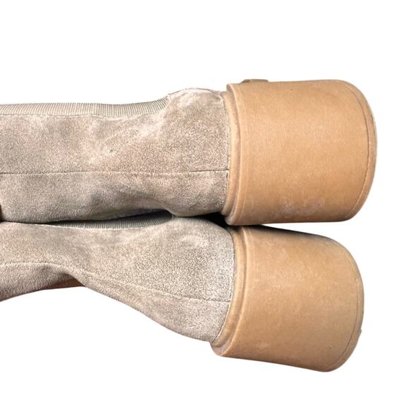 Dolce Vita Gage Crepe Gore Suede Chunky Block Heel Ankle Boot Size 9 M - Picture 13 of 16